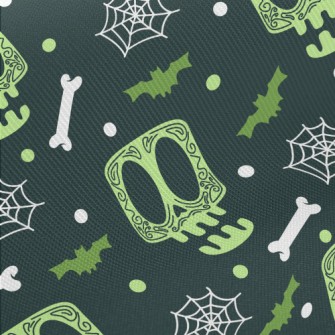 Surprised Skeleton Spider Web Midweight Cotton Poplin