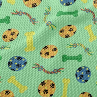 Dog Toy Ball Bone Birdseye Piqué