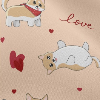 Cute Valentine&#39;s Day Puppy Chiffon