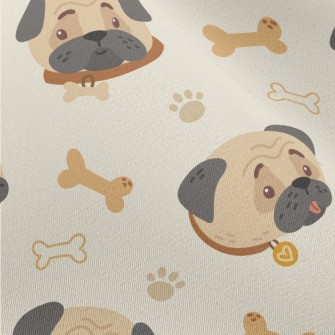 Cute Frowning Pug Chiffon