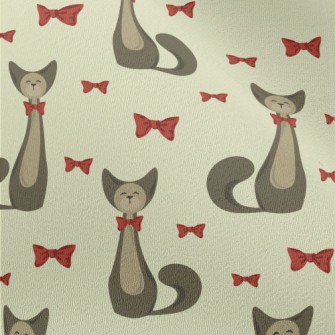 Elegant Bow Kitten Chiffon