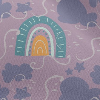 Fairytale Rainbow Dark Clouds Chiffon