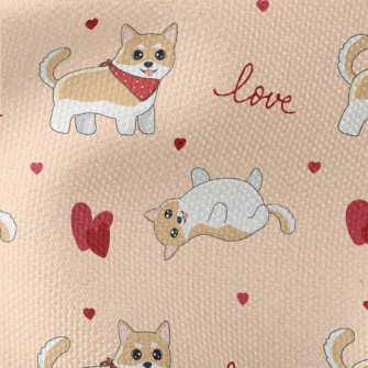 Cute Valentine&#39;s Day Puppy Waterproof Canvas