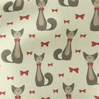 Elegant Bow Kitten Waterproof Canvas