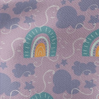 Fairytale Rainbow Dark Clouds Waterproof Canvas