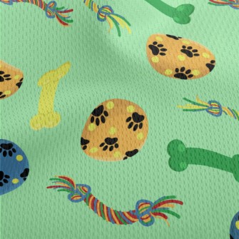 Dog Toy Ball Bone Athletic Mesh Flat Back