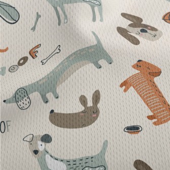 Cute Dachshund Dog Athletic Mesh Flat Back