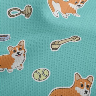 Cute Corgi Athletic Mesh Flat Back