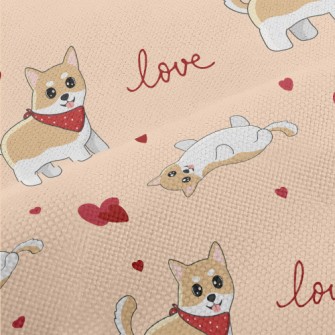 Cute Valentine&#39;s Day Puppy Performance Linen