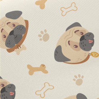 Cute Frowning Pug Twill