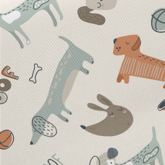 Cute Dachshund Dog Twill