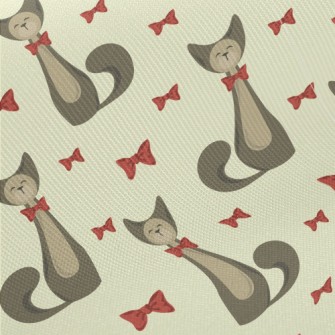 Elegant Bow Kitten Twill
