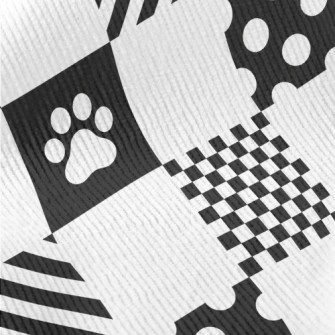 Geometric Square Dog Paw Print Standard Corduroy