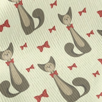 Elegant Bow Kitten Standard Corduroy