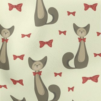 Elegant Bow Kitten Stretch Ponte