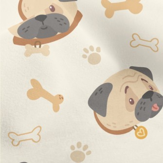 Cute Frowning Pug Micro Fleece