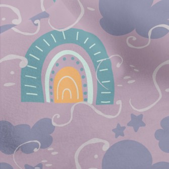 Fairytale Rainbow Dark Clouds Micro Fleece