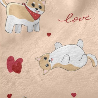 Cute Valentine&#39;s Day Puppy Minky
