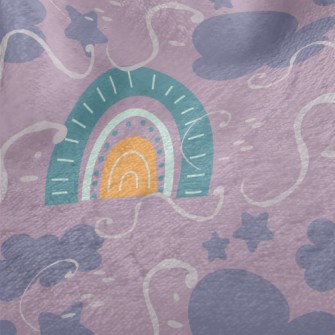 Fairytale Rainbow Dark Clouds Minky