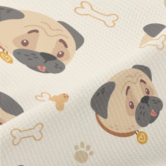 Cute Frowning Pug Piqué