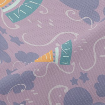 Fairytale Rainbow Dark Clouds Piqué