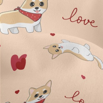 Cute Valentine&#39;s Day Puppy Lightweight Performance Linen