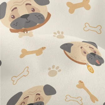 Cute Frowning Pug Lightweight Performance Linen