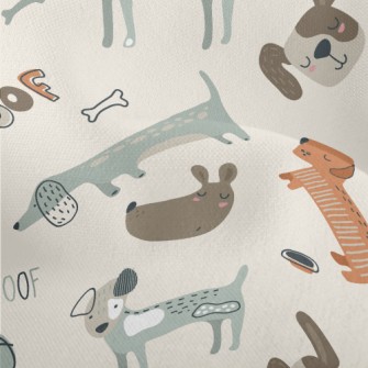 Cute Dachshund Dog Lightweight Performance Linen