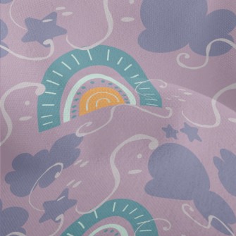 Fairytale Rainbow Dark Clouds Lightweight Performance Linen