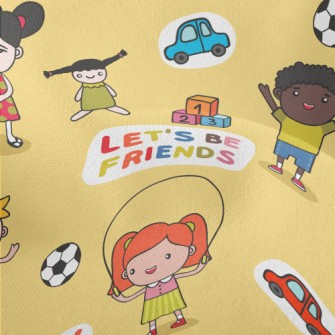 Children Playing Lightweight Performance Linen