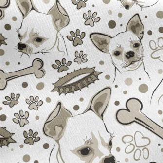 Small And Elegant Chihuahua Jersey Backed Fleece