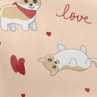 Cute Valentine&#39;s Day Puppy Pongee