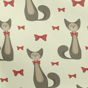 Elegant Bow Kitten Pongee