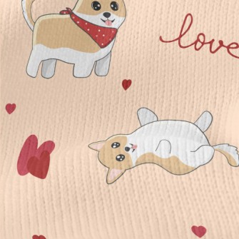 Cute Valentine&#39;s Day Puppy Stretch Jersey