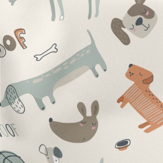 Cute Dachshund Dog Lightweight Cotton Poplin