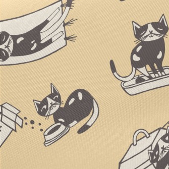 Leisure Cat Boss Midweight Cotton Poplin