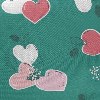 Love Shaped Leaves Twill