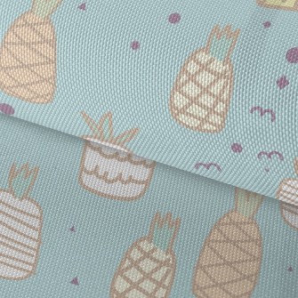 Cute Doodle Pineapple Waterproof Oxford