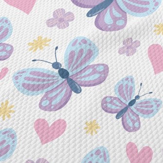 Lively And Playful Butterfly Birdseye Piqué