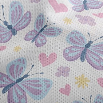 Lively And Playful Butterfly Athletic Mesh Flat Back