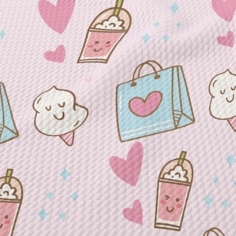 Shiny Shopping Shopping Bag Birdseye Piqué