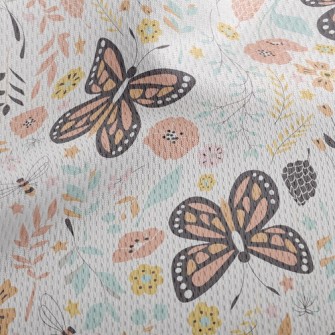 Garden Butterfly Athletic Mesh Flat Back