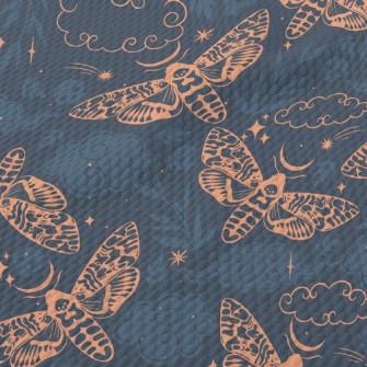 Moths And Stars Birdseye Piqué