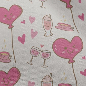 Love Balloon Lover Wine Glass Chiffon