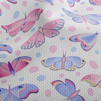 Beautiful Pattern Butterfly Athletic Mesh Flat Back