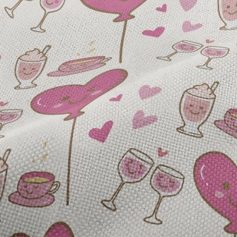 Love Balloon Lover Wine Glass Performance Linen