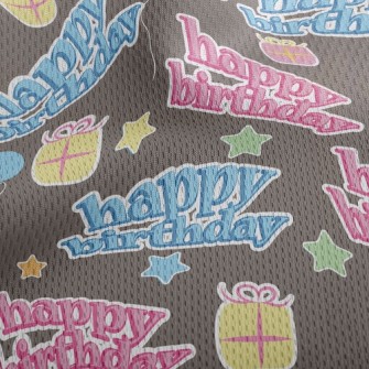 Birthday Wishes Text Athletic Mesh Flat Back