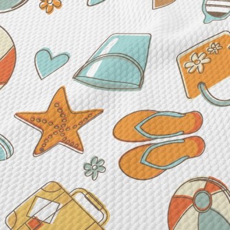 Happy Seaside Vacation Birdseye Piqué