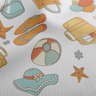 Happy Seaside Vacation Athletic Mesh Flat Back