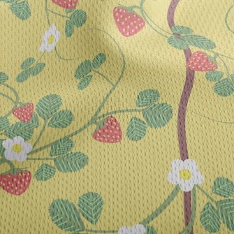 Climbing And Thriving Strawber Athletic Mesh Flat Back